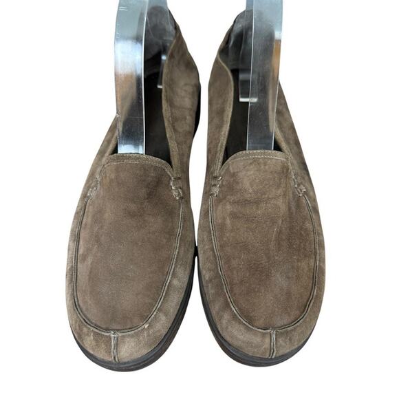 Stuart Weitzman Brown Nubuck Leather Wedge Slip On Casual Comfort Shoes sz 9 - Picture 6 of 16